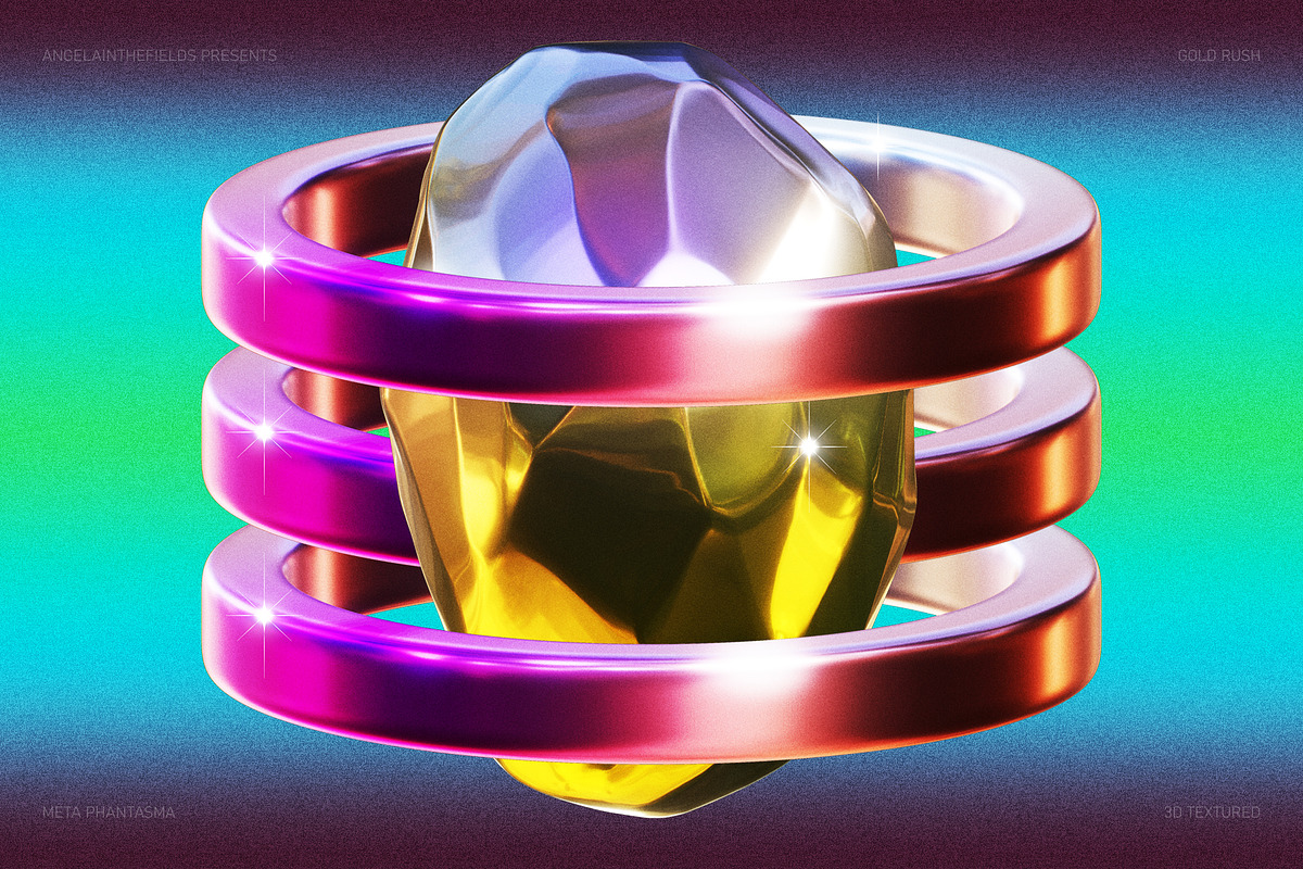 3D GOLD RUSH Objects, an Object Graphic by angelainthefields (Photo 4 of 9)