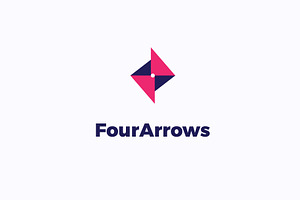 FourArrows logo, a Branding & Logo Template by MuzaInspires