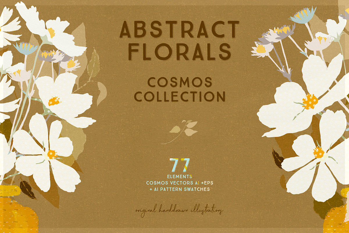 Abstract Florals Cosmos Collection, an Illustration by White Lane Studio (Photo 1 of 9)
