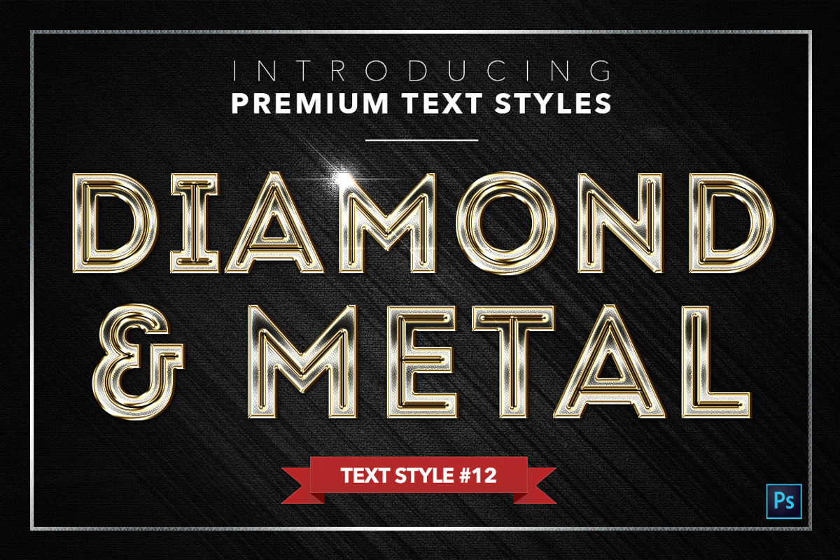 Diamond & Metal #2 - 16 Text Styles, a Layer Style Add-On by Jonas Stensgaard (Photo 13 of 19)
