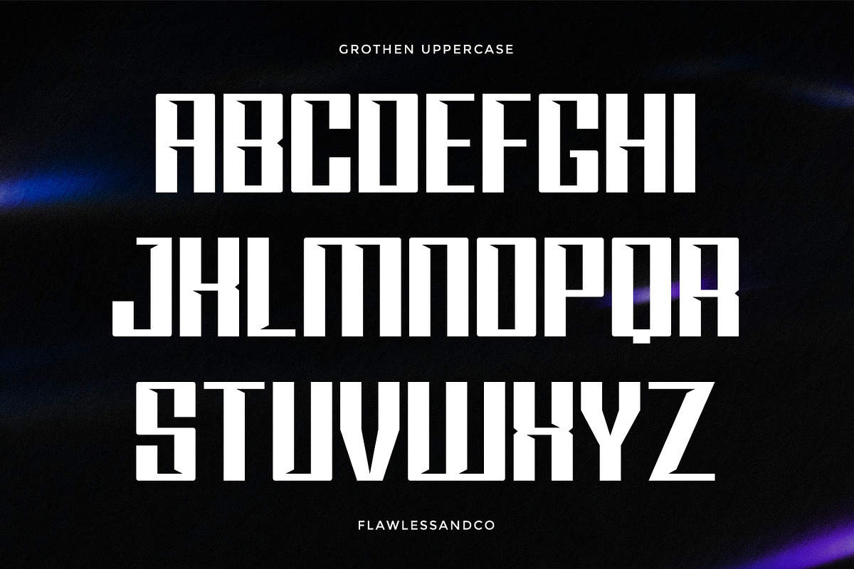 Grothen - Modern Sport Font, a Sans Serif Font by Flawless And Co (Photo 6 of 10)