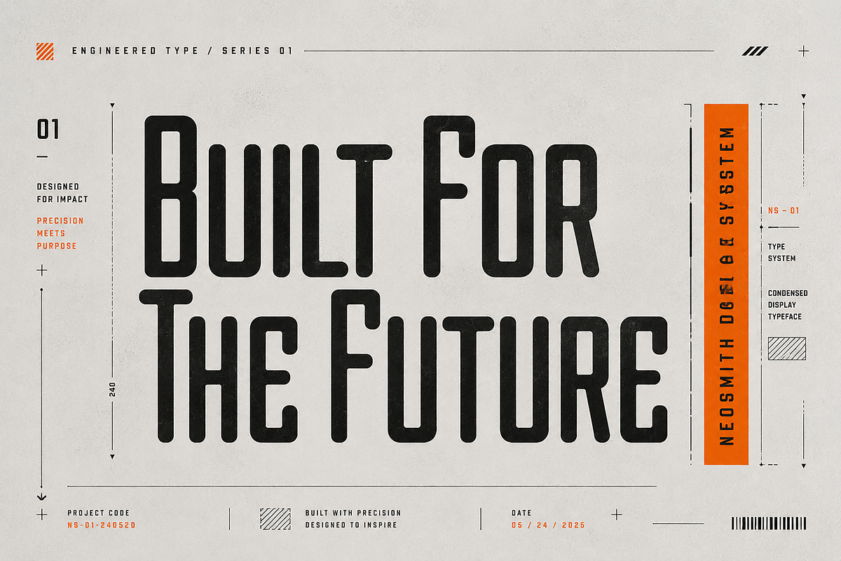 NeoSmith –Condensed Display Typeface, a Slab Serif Font by Wow Magic (Photo 3 of 5)