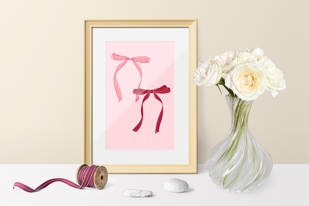 Ribbon bows cute elegant cartoon set, a Decorative Illustration by Neliakott ♥ (Photo 5 of 11)