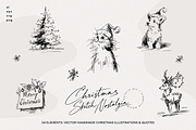 Christmas Sketch Nostalgia Pack, an Object Illustration by Nutalin Art (Thumbnail 1 of 12)