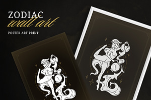 Aquarius Zodiac Wall Art