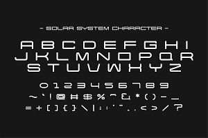 Solar System - Futuristic Font