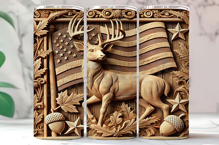 Rustic Patriotic Deer Tumbler PNG, an Arts & Entertainment Photo by LamanAzalea