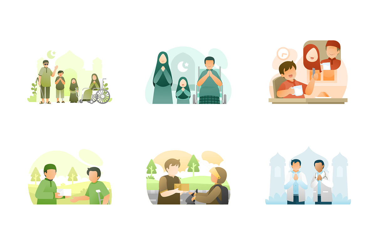 Faceless Islamic Illustrations, a Person Illustration by Berkah Studio (Photo 4 of 12)