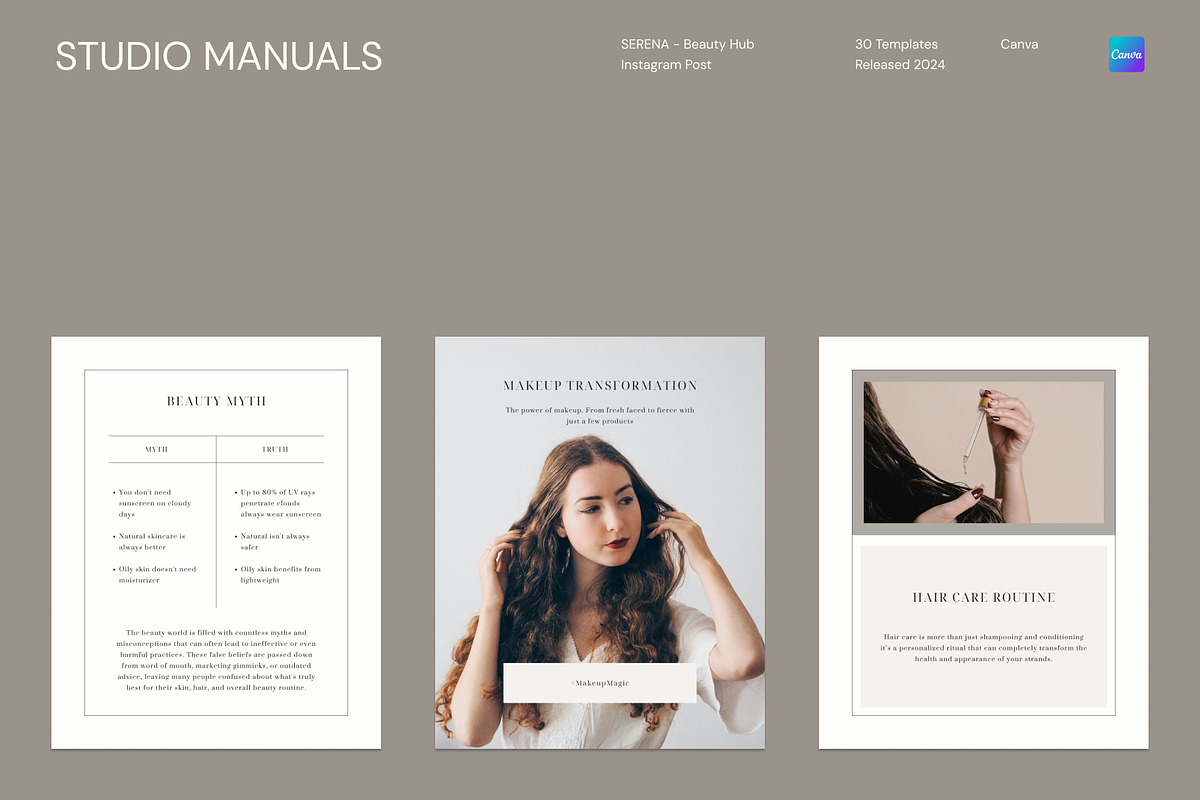 SERENA – Beauty Hub Instagram Post, a Social Media Template by Studio Manuals (Photo 1 of 8)