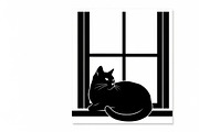 cat sitting by window silhouette, an Illustration by Amazin_art (Thumbnail 10 of 25)