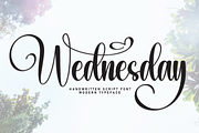 Wednesday | Script Font, a Handwritten Font by Scratchones (Thumbnail 1 of 9)