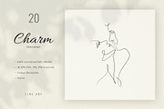 Charm. 20 Line Art Illustrations set, a Decorative Illustration by le-genda (Thumbnail 1 of 7)