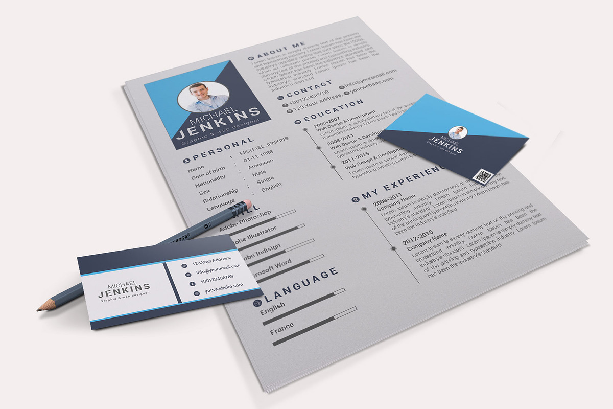 Resume Template and Cover Letter, a Resume Template by designvillage (Photo 2 of 13)