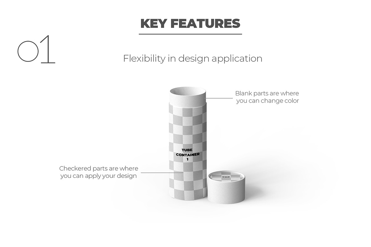 Slim Paper Tube Packaging Mockup Set, a Packaging Mockup by Sheikhadesign (Photo 2 of 11)