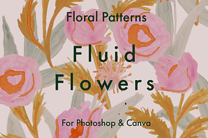 Fluid Flowers Patterns And PNGs