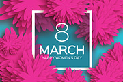 8 March. Pink Paper Flower, an Illustration by Masherdraws (Thumbnail 1 of 2)