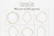 Gold geometric frames svg Clipart, an Object Graphic by DigitalArsiart (Thumbnail 8 of 9)