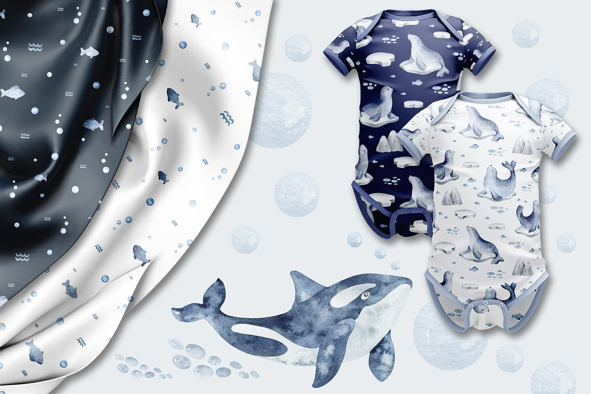 Polar Animals Watercolor Collection, an Animal Illustration by LenArt (Photo 11 of 16)