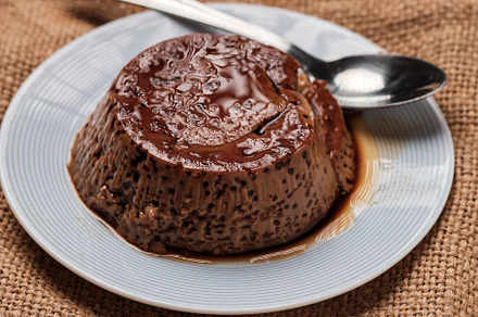 Delicious coffee flan dessert