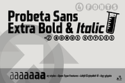 Probeta Extra Bold & Italic -4 fonts, a Sans Serif Font by deFharo (Thumbnail 1 of 8)