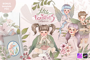 Little Fairies Clipart Collection, a Decorative Illustration by Rosangela Curti (Thumbnail 1 of 14)
