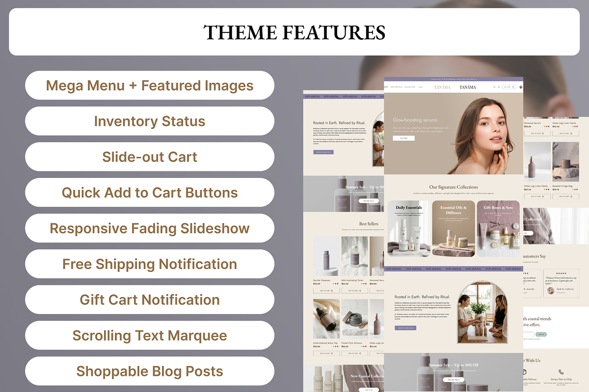 Tanama - Skincare Shopify 2.0 Theme, a Shopify Template by AtelierDuVow (Photo 9 of 10)