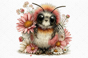 Whimsical Spring Bee Clipart PNG, an Illustration by Craft Nest (Thumbnail 11 of 11)
