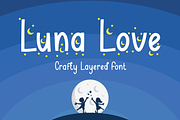 Luna Love - Layered Crafty Font, a Font by Attype (Thumbnail 1 of 8)