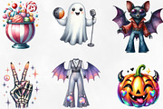 Disco Halloween Sublimation Clipart, an Illustration by Designking (Thumbnail 3 of 4)