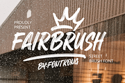 Fairbrush – Street Brush Font, a Script Font by overlaytemplates (Thumbnail 1 of 5)