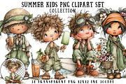 Summer Kids PNG Clipart, a Seasonal Illustration by OK Design (Thumbnail 1 of 6)