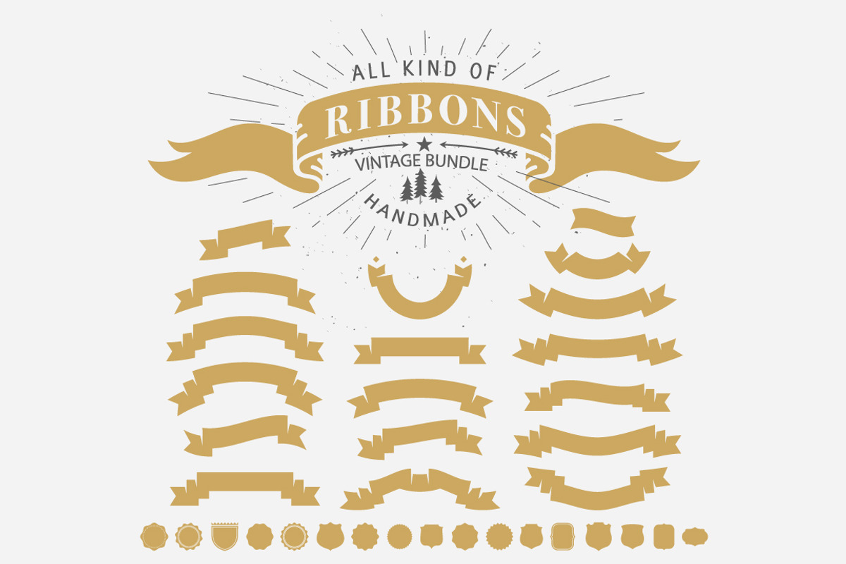 70+ Vintage Ribbons, an Illustration by VectorBakery (Photo 2 of 5)