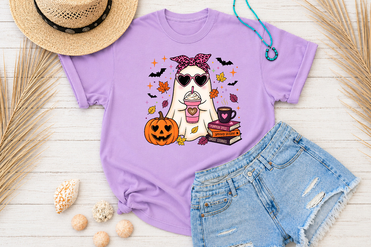 Fall Ghost PNG,Halloween Sublimation, a Seasonal Illustration by Rose Art (Photo 3 of 5)