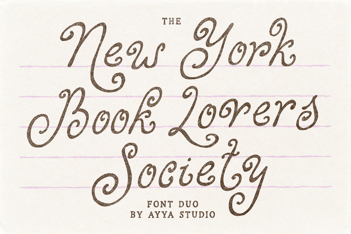 Handwritten Vintage Curly Font Duo, a Handwritten Font by Ayya Studio (Photo 1 of 16)