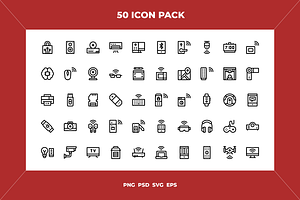 Smart devices icons, an Outline Icon by Wencory