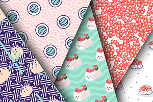 Sushi - Seamless Patterns