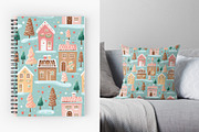 Gingerbread house pattern, a Pattern Graphic by AlexandraTret (Thumbnail 3 of 3)