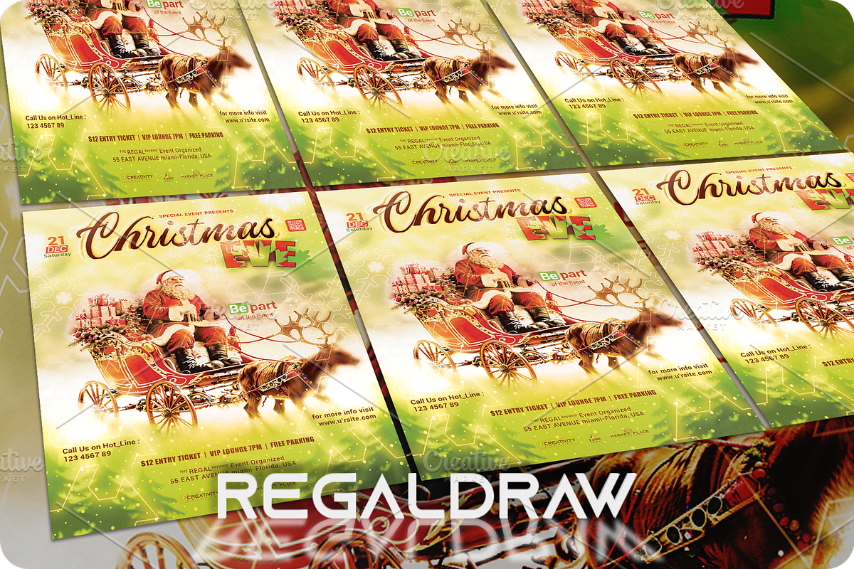 Christmas Event Flyer, a Flyer Template by regalDRAW (Photo 3 of 6)