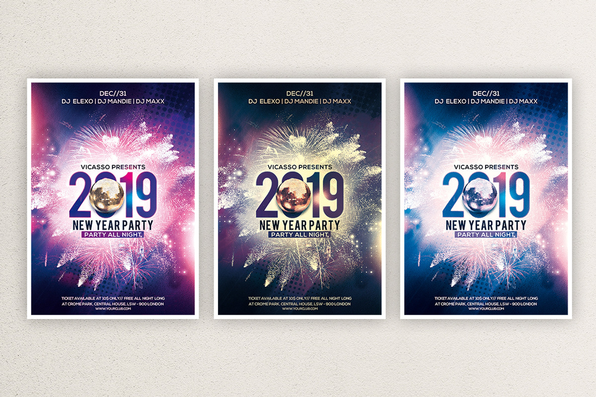 New Year Party, a Flyer Template by What a Story (Photo 2 of 5)