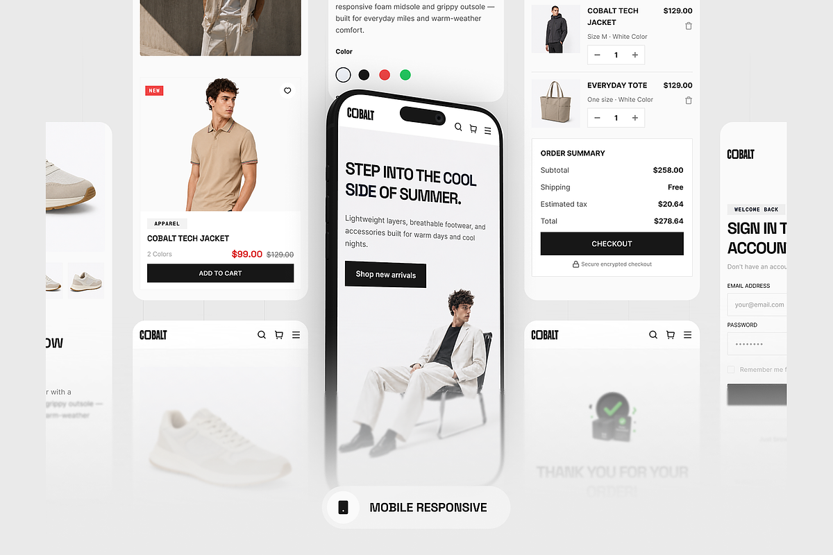 COBALT E-commerce UI Kit, an UI Kit Template by DjectStudio (Photo 6 of 8)