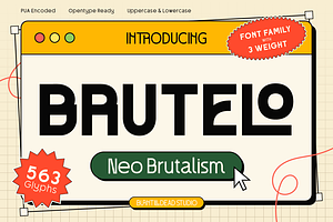 Brutelo, a Sans Serif Font by Burntilldead