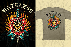 Flaming Rose Dagger
