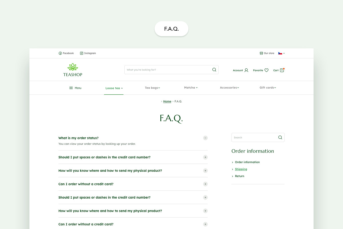 TEA SHOP–Modern, clean design, a Templates & Theme by Leschinger.cz (Photo 10 of 10)