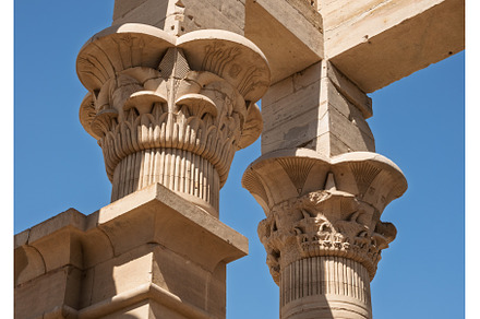 Detail of carving of the tops of the