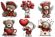 Valentine Teddy Bear Set, an Illustration by Daily.Designs (Thumbnail 3 of 8)