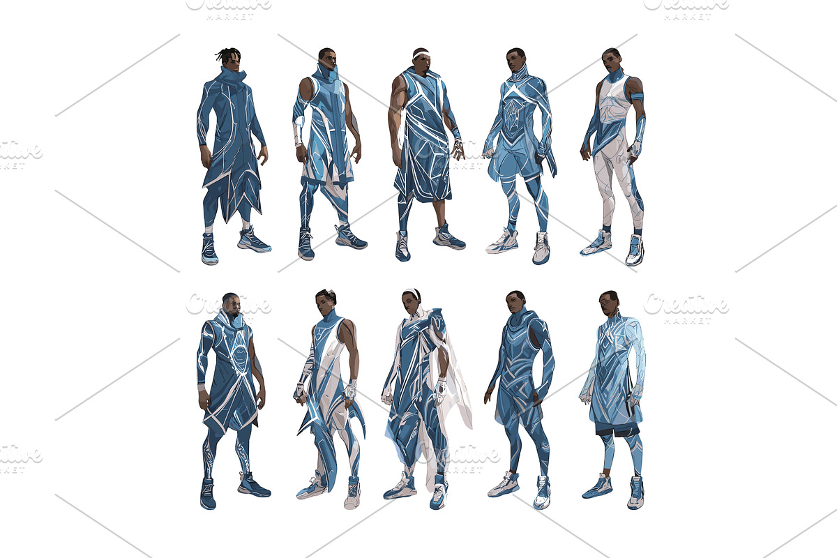 Character sheet design cartoon, a Person Illustration by Onyx