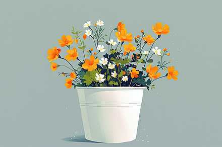 A vibrant array of paper-like flower, a Photo by LOGOCREATIVE