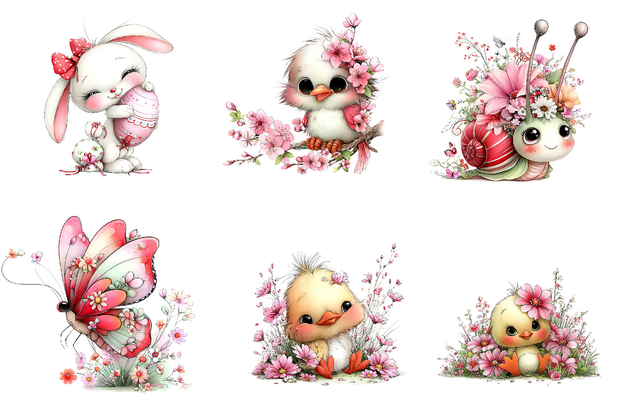 Whimsical Spring Clipart, an Illustration by CreationArt (Photo 4 of 7)