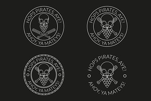 Beer symbol logo label design, a Branding & Logo Template by MuzaInspires