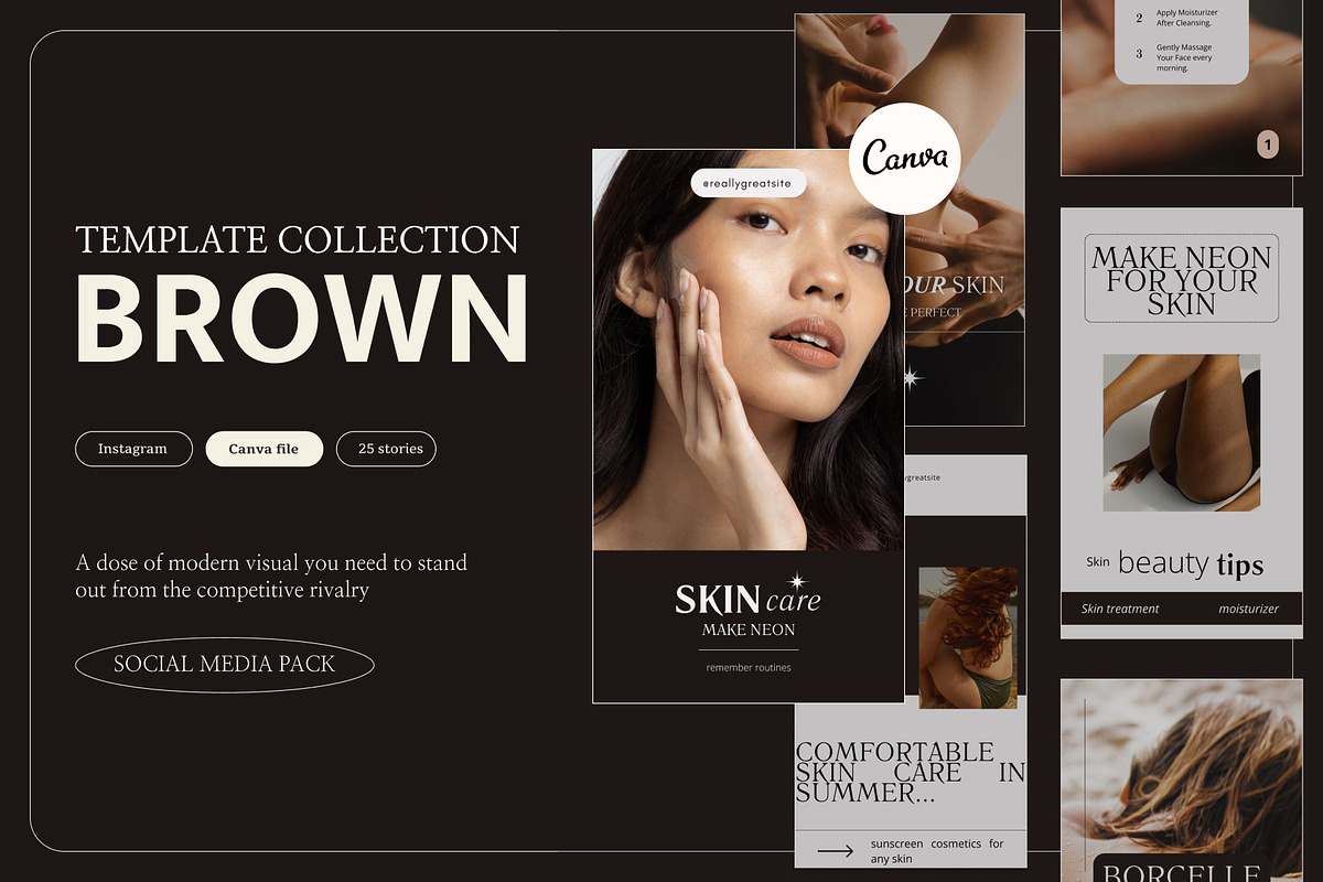 BROWN – Beauty Instagram Story, a Social Media Template by AESTETHIC_STUDIO (Photo 1 of 9)